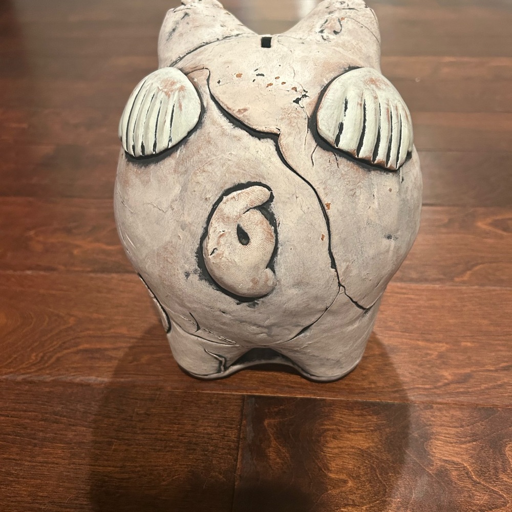 Handmade Ceramic Piggy Bank - Angel - Picture 4 of 7